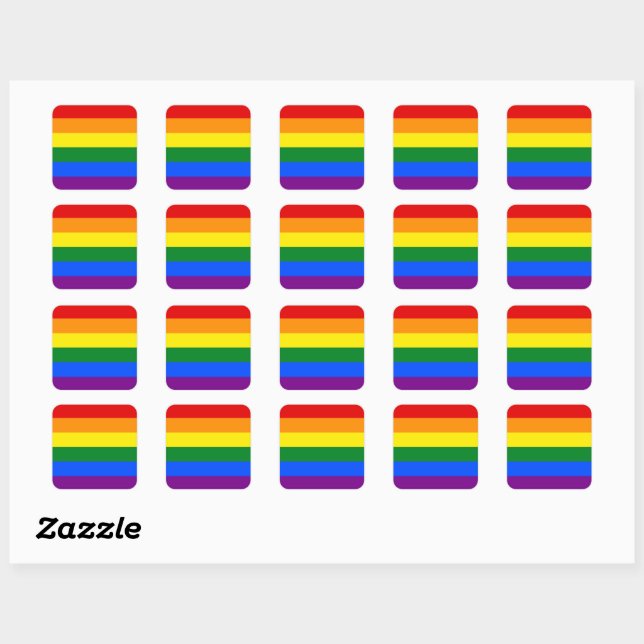 sheet of 20 rainbow stickers (Sheet)