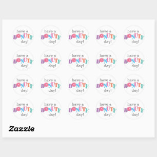 Sheet Of 20 Stickers - Have a DONUTY Day!