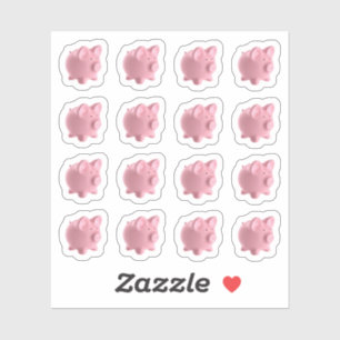 Sheet Of Cute Pigs Farm Animal Vinyl Stickers