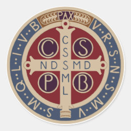 Sheet of St. Benedict Medal Stickers