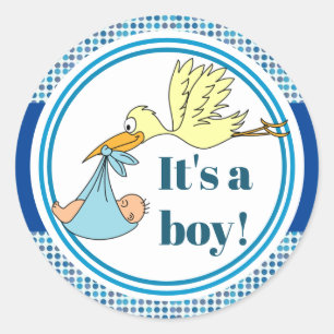 Sheet of Stickers - It's a Boy!