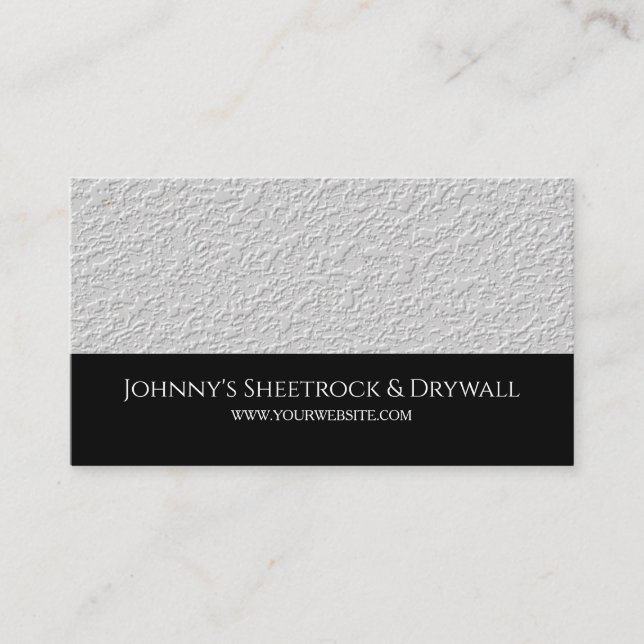 Sheetrock & Drywall Construction Business Card (Front)