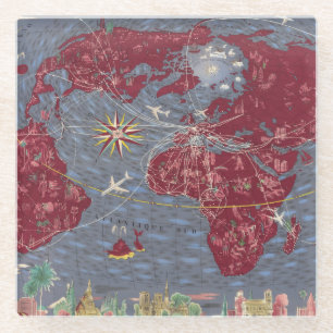 Sheets 1-8: Air France Glass Coaster