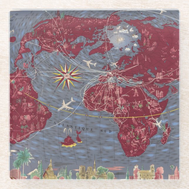 Sheets 1-8: Air France Glass Coaster (Front)