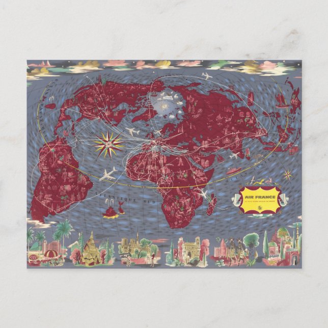 Sheets 1-8: Air France Postcard (Front)