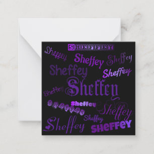 Sheffey Purple Fonts Card