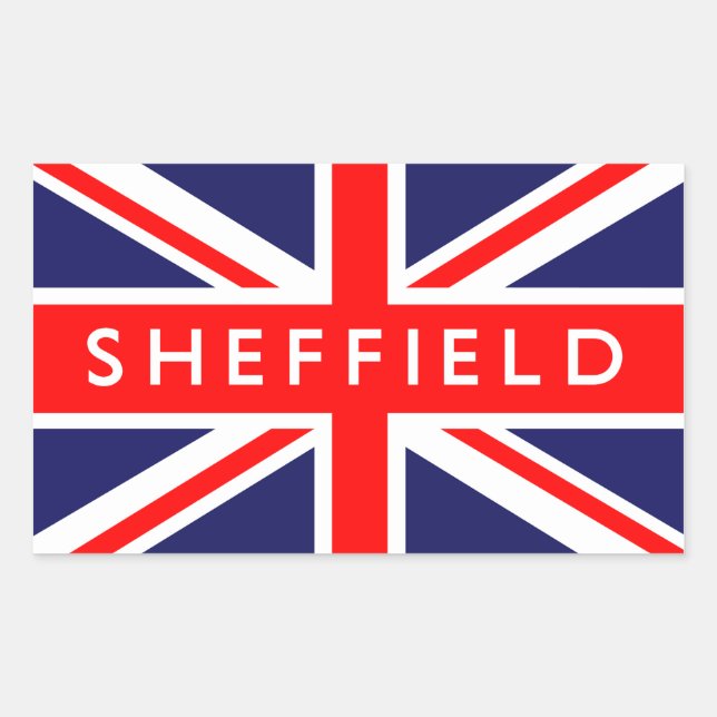 Sheffield : British Flag Rectangular Sticker (Front)