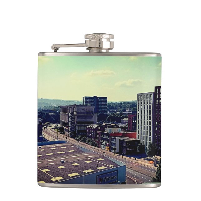 Sheffield city hip flask (Front)