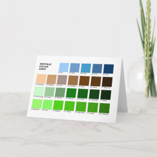 Sheffield Colour Chart Greeting Card
