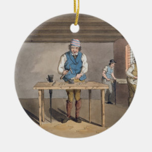 Sheffield Cutler, from `Costume of Yorkshire' engr Ceramic Tree Decoration
