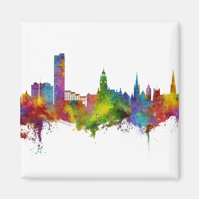 Sheffield England Skyline Magnet (Front)