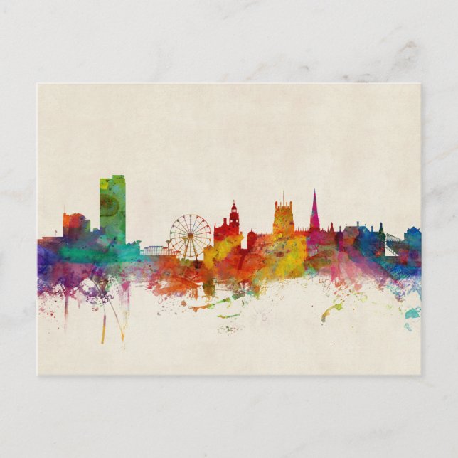 Sheffield England Skyline Postcard (Front)