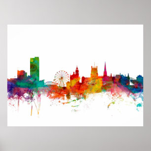 Sheffield England Skyline Poster