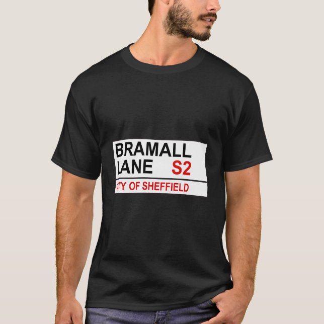 Sheffield Football Team Bramall Lane Street Sign T-Shirt (Front)
