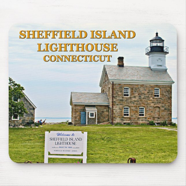 Sheffield Island Lighthouse, Connecticut Mouse Mat (Front)
