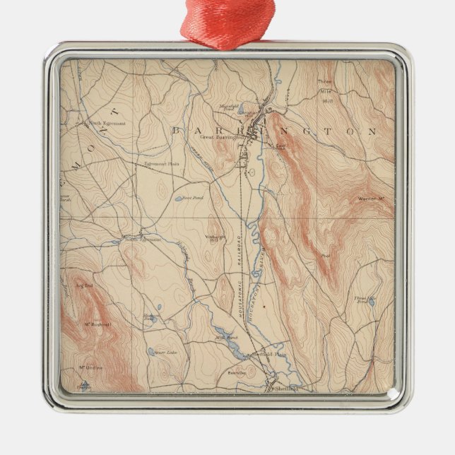 Sheffield, Massachusetts Metal Tree Decoration (Front)