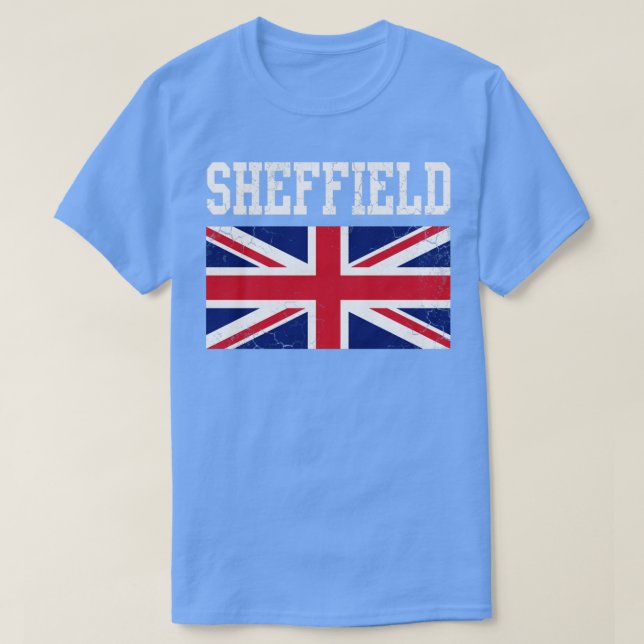 Sheffield United Kingdom Flag T-Shirt (Design Front)
