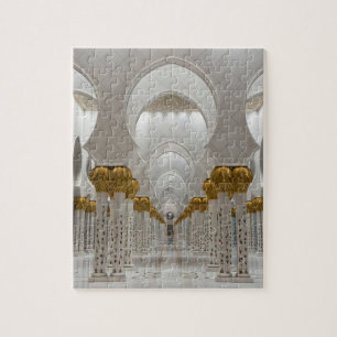 Sheikh Zayed Grand mosque in Abu Dhabi, United Ara Jigsaw Puzzle