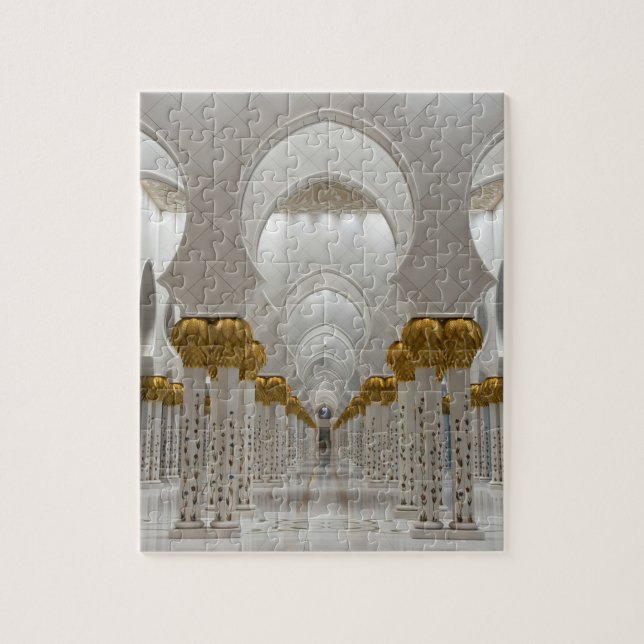 Sheikh Zayed Grand mosque in Abu Dhabi, United Ara Jigsaw Puzzle (Vertical)