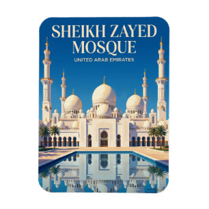 Sheikh Zayed Grand Mosque United Arab Emirates Magnet