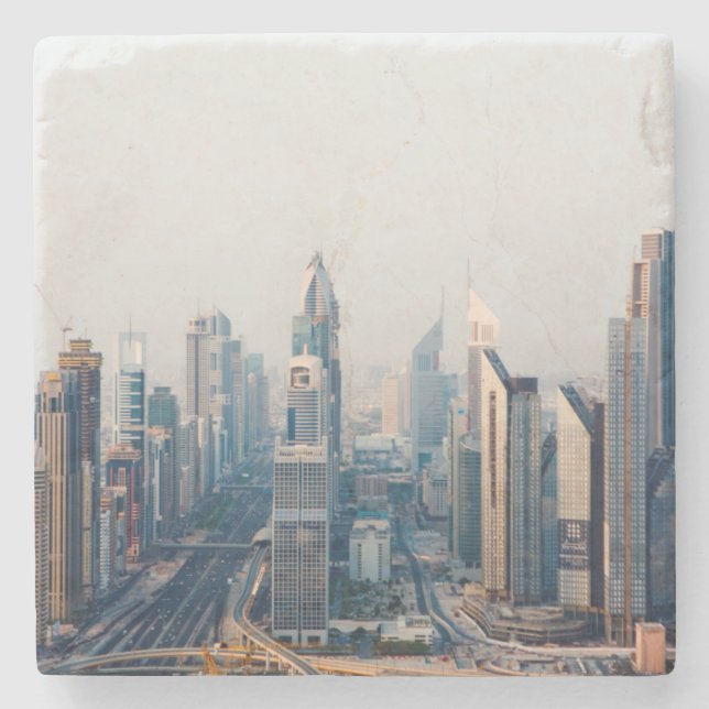 Sheikh Zayed Road Stone Coaster (Front)