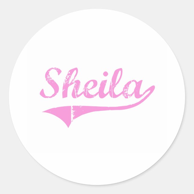 Sheila Classic Style Name Classic Round Sticker (Front)