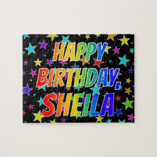 "SHEILA" First Name, Fun "HAPPY BIRTHDAY" Jigsaw Puzzle