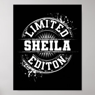 Sheila Limited Edition Funny Personalised Name Gif Poster