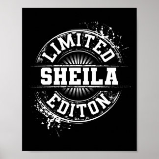 Sheila Limited Edition Funny Personalised Name Gif Poster