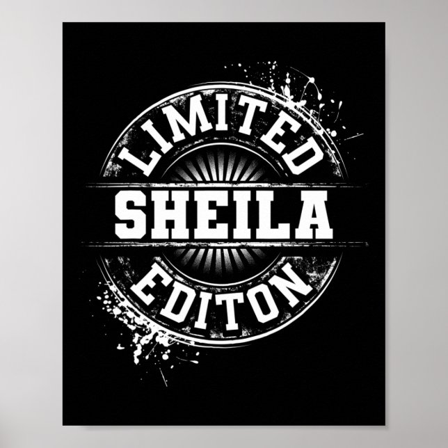 Sheila Limited Edition Funny Personalised Name Gif Poster (Front)