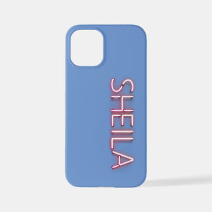 Sheila name in glowing neon lights novelty iPhone 12 mini case