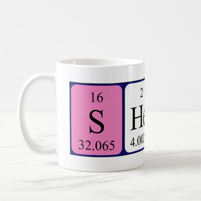 Sheila periodic table name mug (Left)
