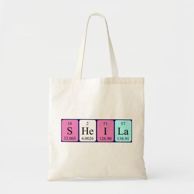 Sheila periodic table name tote bag (Front)