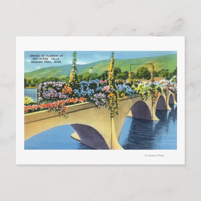 Shelburne Falls Bridge of Flowers Postcard (Front)