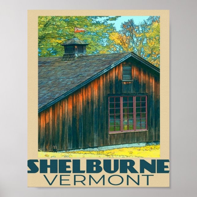 Shelburne Vermont Travel Poster (Front)