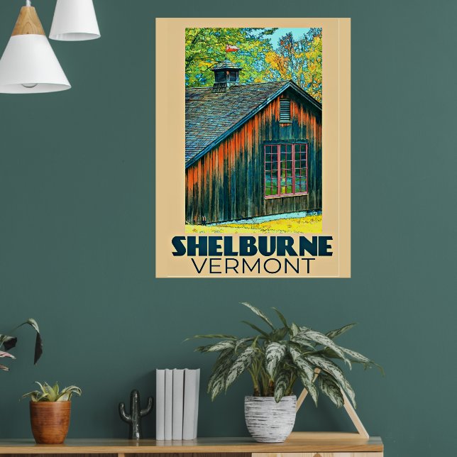 Shelburne, Vermont vintage travel poster (Living Room 1)