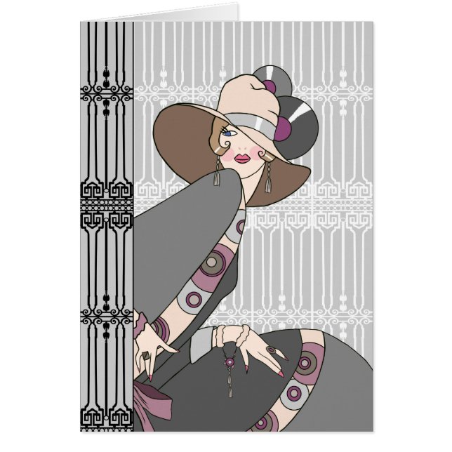 Shelby, 1920s Lady in Grey and Rose (Front)
