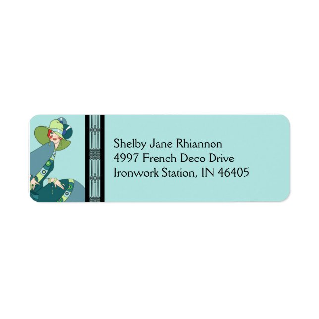 Shelby, 1930s Lady in Aqua and Teal (Front)