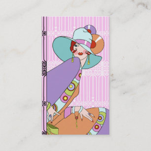 Shelby, 1930s Lady in Lilac and Lavender Business Card