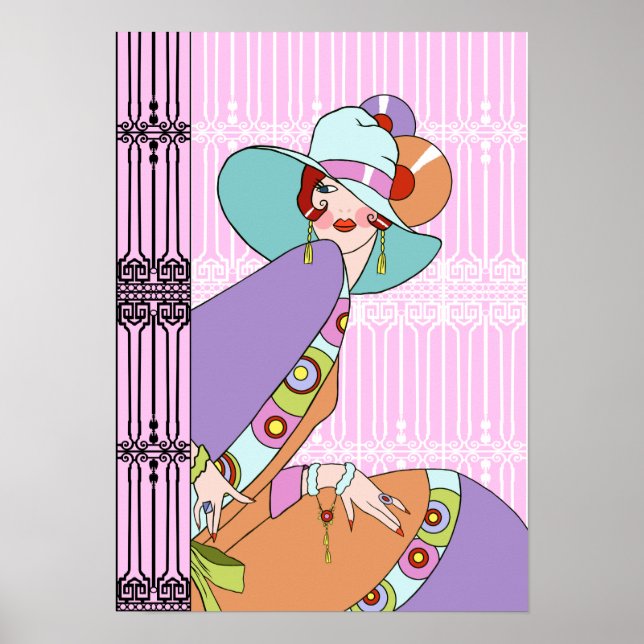 Shelby, 1930s Lady in Lilac and Lavender Poster (Front)