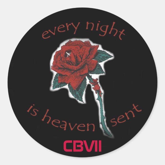 shelby black bigger canvas, CBVII Classic Round Sticker (Front)