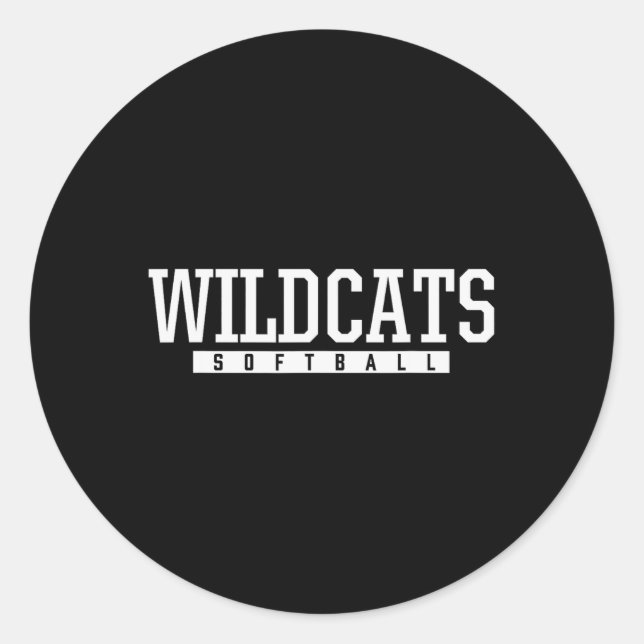 Shelby County Wildcats Softll Hs  Classic Round Sticker (Front)