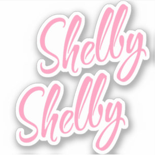 Shelby Decorative Name in Pink x2 Sticker