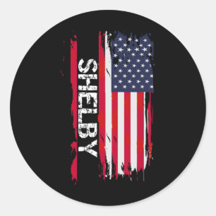 Shelby Flag America Classic Round Sticker