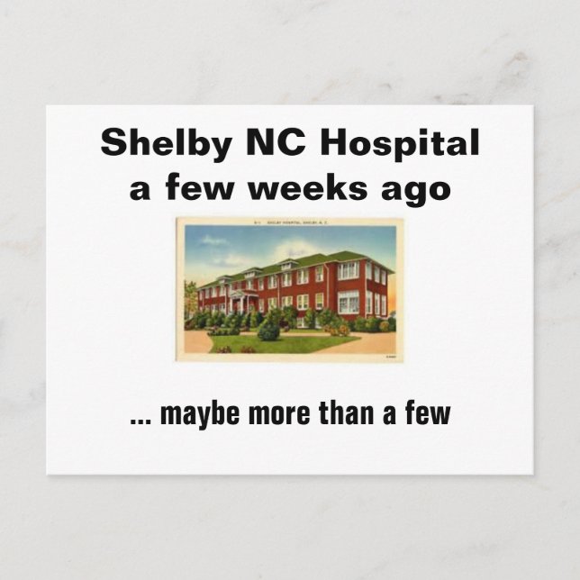 Shelby NC Hospital Postcard (Front)