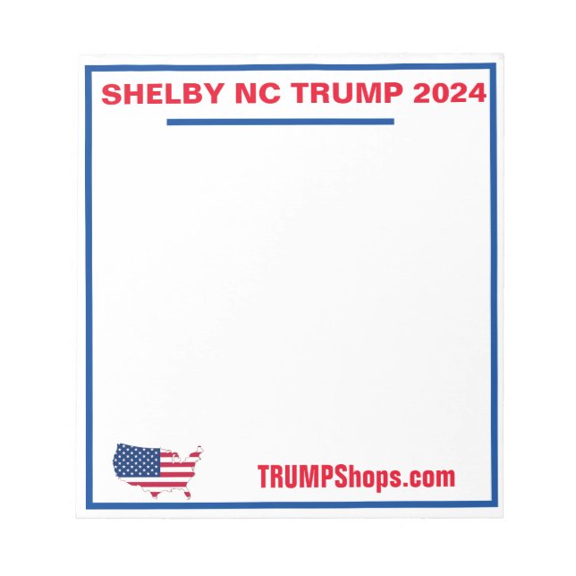 SHELBY NC TRUMP 2024 Notepad (Front)