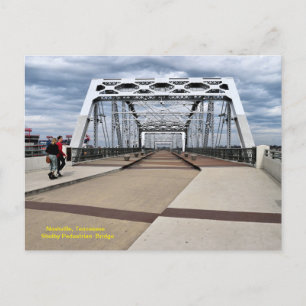 Shelby Pedestrian Bridge Nashville Tenn. Holiday Postcard