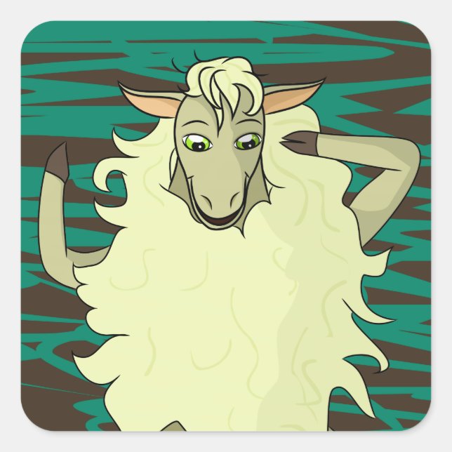 Shelby Sheep Square Sticker (Front)