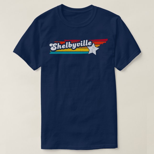 Shelbyville Tennessee Vintage Distressed Souvenir  T-Shirt (Design Front)