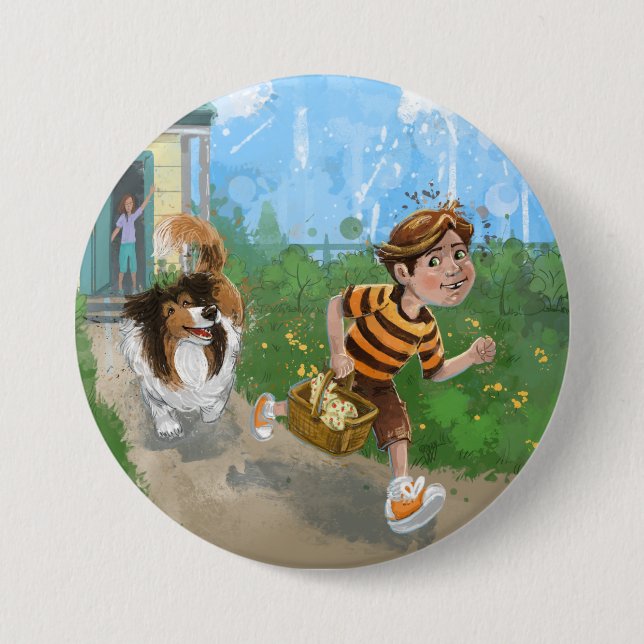Sheldon and Davie Adventure 7.5 Cm Round Badge (Front)